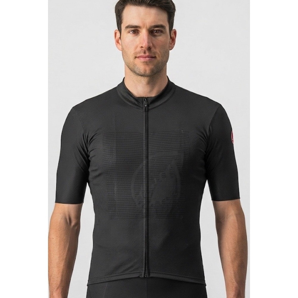 Castelli Bagarre Cycling Jersey Mens Sz 2XL Black Full Zip Short Sleeve Racing